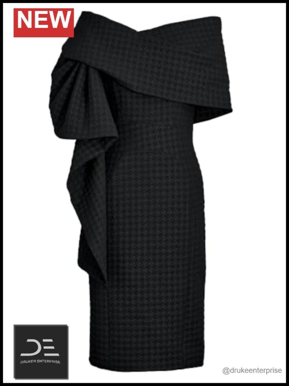 Womens Embossed Jacquard Shawl Sheath Dress Formal Cocktail